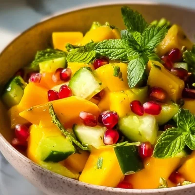 Delicious Thai Mango Salad with vibrant colors and fresh ingredients