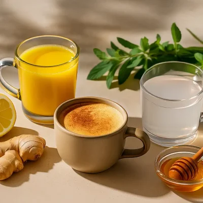 Wellness Drinks Trio: Turmeric, Pumpkin Chai, Pink Salt