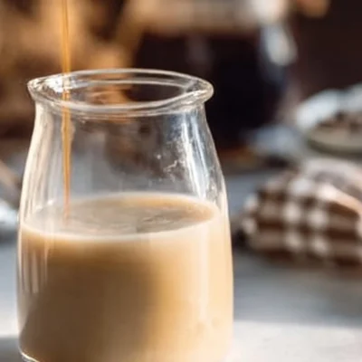A delicious cup of coffee with Vanilla Coffee Creamer stirred in.
